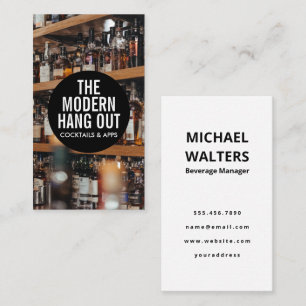 Bar Back   Alcohol Bottles Business Card