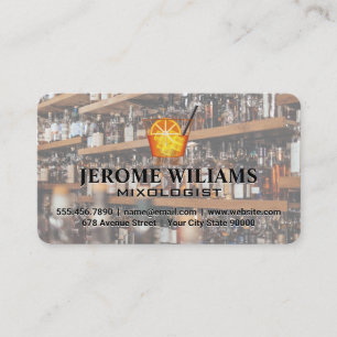 Bar Back   Bartender   Restaurant Business Card