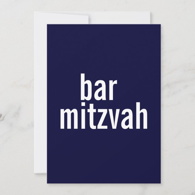 Bar & Bat Mitzvah Announcements & Invitations (Front)