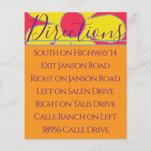 Bar Bat Mitzvah Enclosure/Direction Card Flowers 2