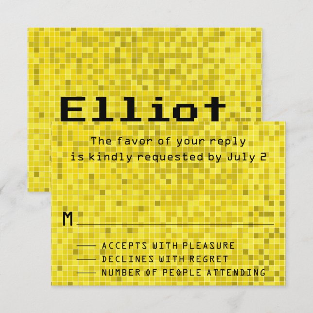 Bar Bat Mitzvah Enclosure RSVP Cards Game On (Front/Back)