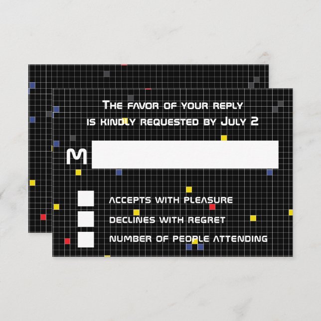 Bar Bat Mitzvah Game On RSVP Card (Front/Back)