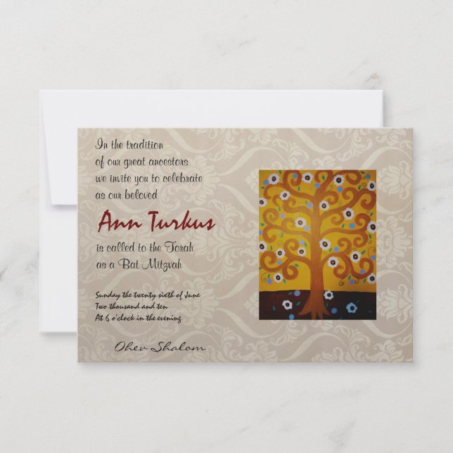 Bar Bat Mitzvah Invitation (Front)