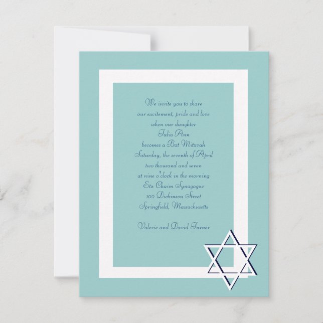 Bar/Bat Mitzvah Invitations (Front)