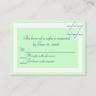 Bar/Bat Mitzvah Invitations Response Card