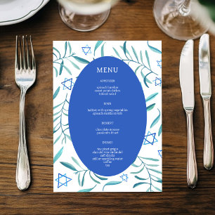 Bar Bat Mitzvah Jewish Wedding Botanicals Custom Menu
