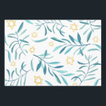 Bar Bat Mitzvah Jewish Wedding Hanukkah Custom Wrapping Paper Sheet<br><div class="desc">Perfect wrapping paper for a bat mitzvah, bar mitzvah, jewish wedding, jewish holidays or other Jewish celebration! Hand made watercolor art for you! FULLY CUSTOMIZABLE! Click "edit using design tool" to add text, adjust colours and placements. THANK YOU FOR SUPPORTING INDEPENDENT ARTISTS! All artwork and designs are created by me....</div>