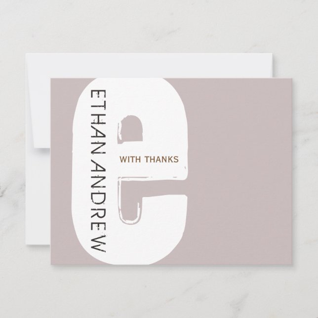 Bar Bat Mitzvah Thank you card FLAT2-E (Front)
