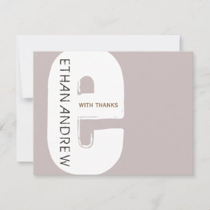 Bar Bat Mitzvah Thank you card FLAT2-E