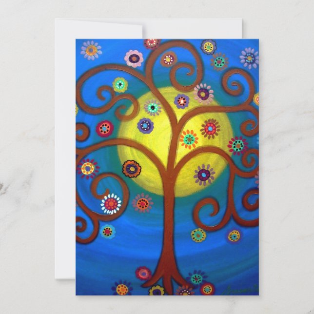 bar bat mitzvah TREE OF LIFE INVITATIONS (Front)