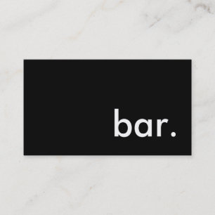 bar. business card