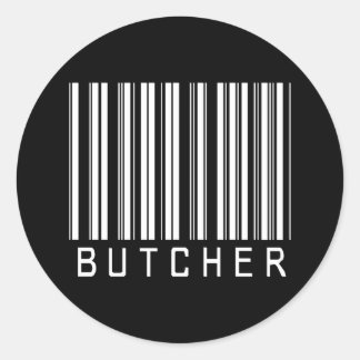 BAR BUTCHER DARK CLASSIC ROUND STICKER