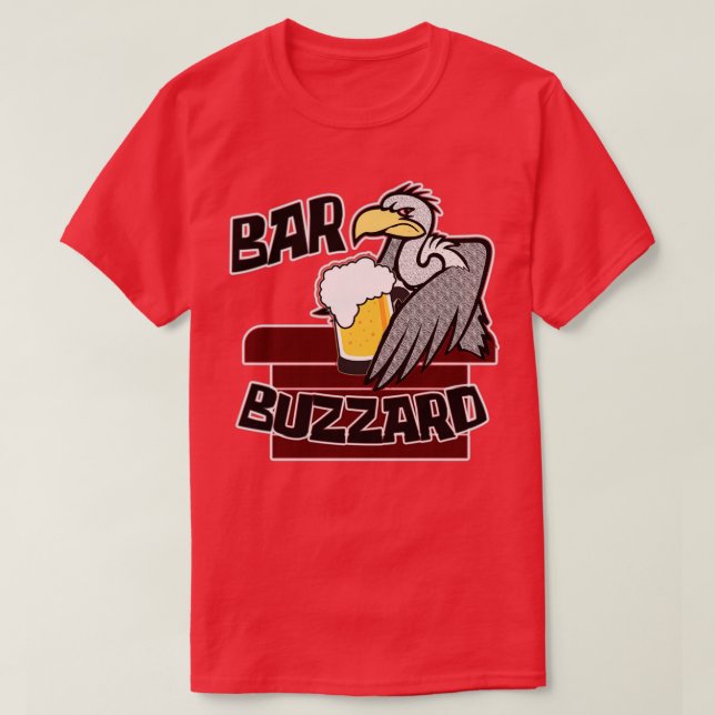 Bar Buzzard Comedy Drinking T-Shirt (Design Front)