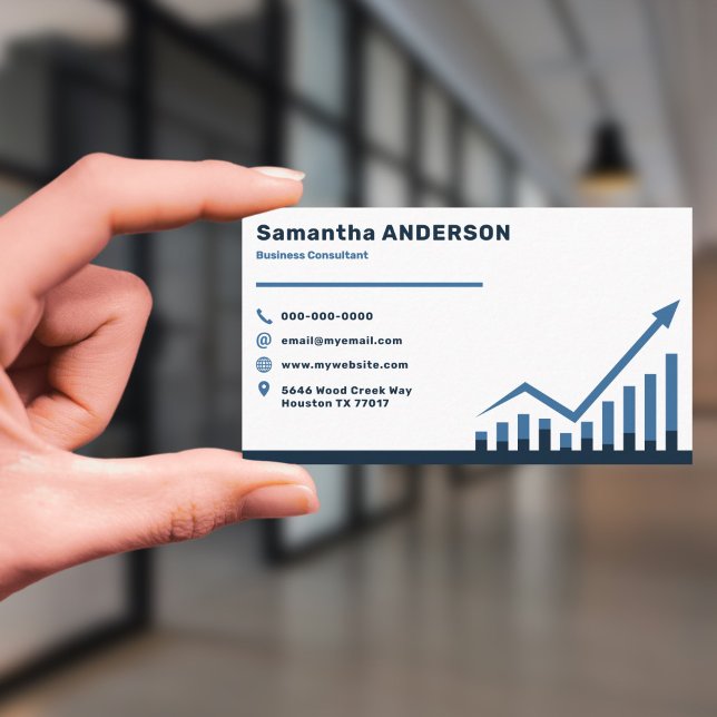 Bar Chart & Business Consultant Business Card (Bar Chart & Business Consultant Business Card)