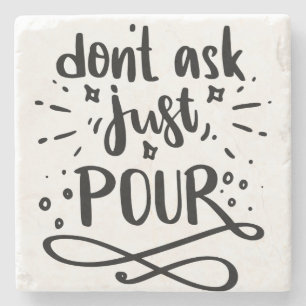 Bar Coasters, Wine Lover Gift, House Warming Gift Stone Coaster