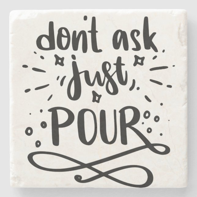 Bar Coasters, Wine Lover Gift, House Warming Gift Stone Coaster (Front)