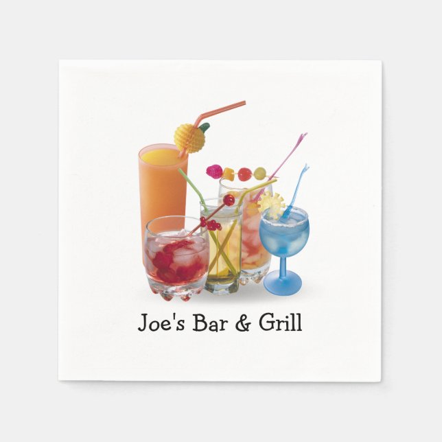 Bar Cocktails Collection Napkin (Front)