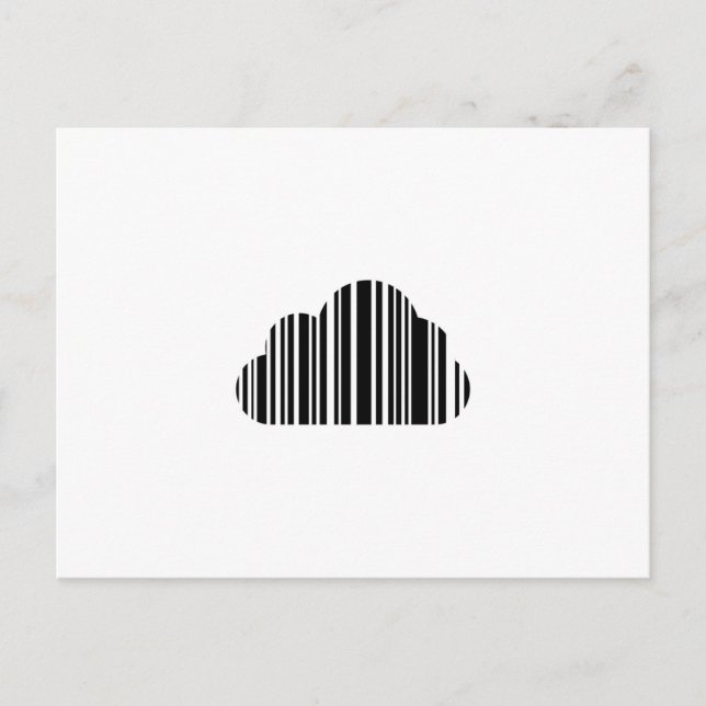 Bar code cloud postcard (Front)