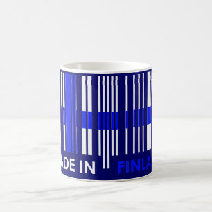 Bar Code Flag Colours FINLAND Design Coffee Mug