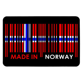 Bar Code Flag Colours NORWAY Design Magnet