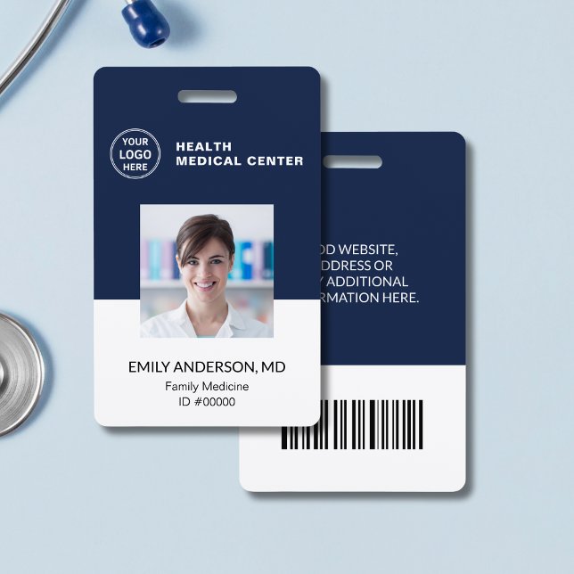 Bar Code ID Hospital Clinic Doctor Employee ID Badge (Bar Code ID Hospital Clinic Doctor Employee Badge)