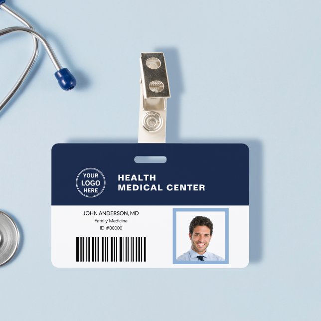 Bar Code ID Medical Healthcare Clinic Doctor ID Badge (Bar Code ID Medical Healthcare Clinic Doctor Badge)