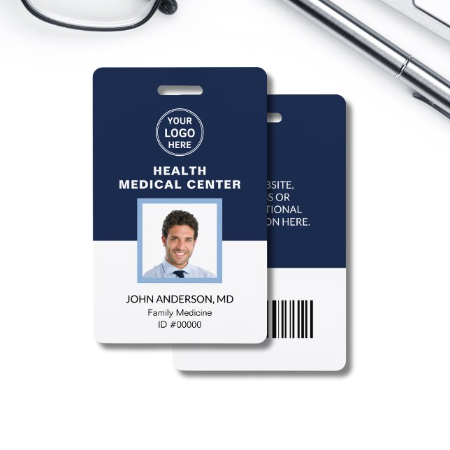 Bar Code ID Medical Healthcare Clinic Doctor ID Badge (Bar Code ID Medical Healthcare Clinic Doctor Badge)