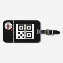Bar Code, Logo, Name Luggage Tags