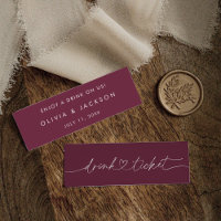 Bar Drink Ticket Wedding Beverage Token Card O100