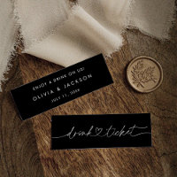 Bar Drink Ticket Wedding Beverage Token Card O100