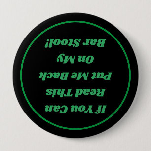 Bar Drinking Humour Button