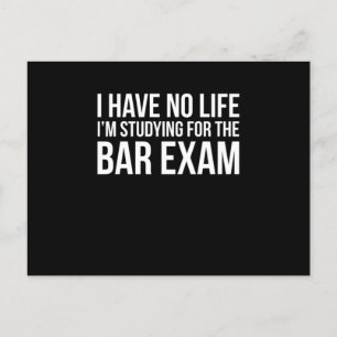 Bar Exam Funny Law School Graduation Gifts Design Postcard