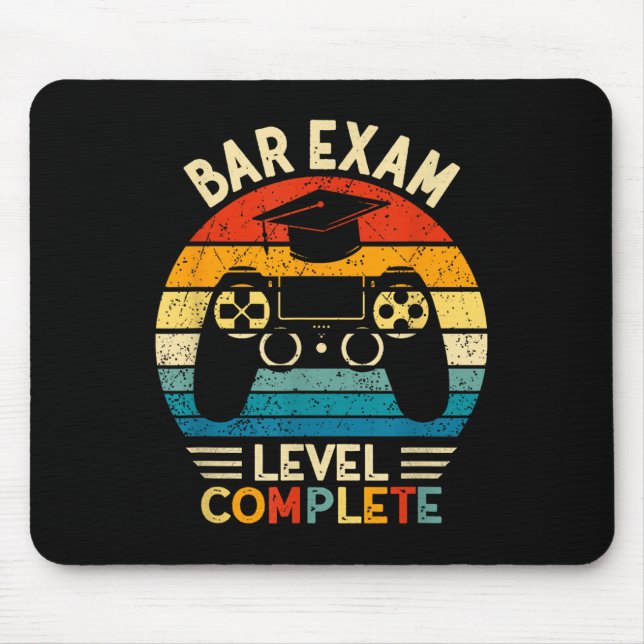 Bar Exam Level Complete Funny Lawyer Law School Gr Mouse Mat (Front)
