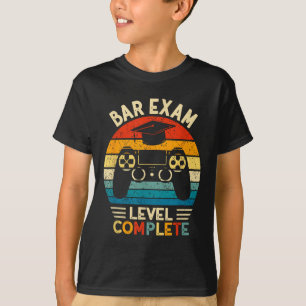 Bar Exam Level Complete Funny Lawyer Law School Gr T-Shirt