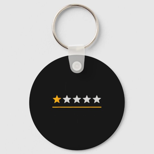 Bar Exam Survivor Funny 1 Star Very Bad Would Not  Key Ring (Front)