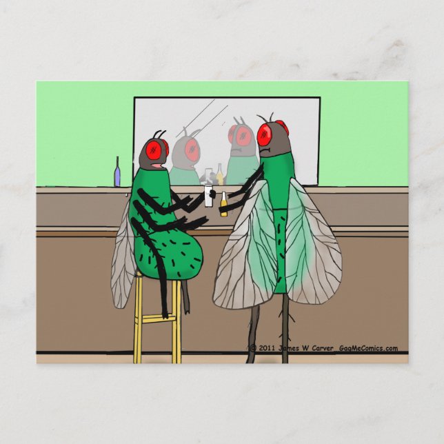 "Bar Flies" Postcard (Front)