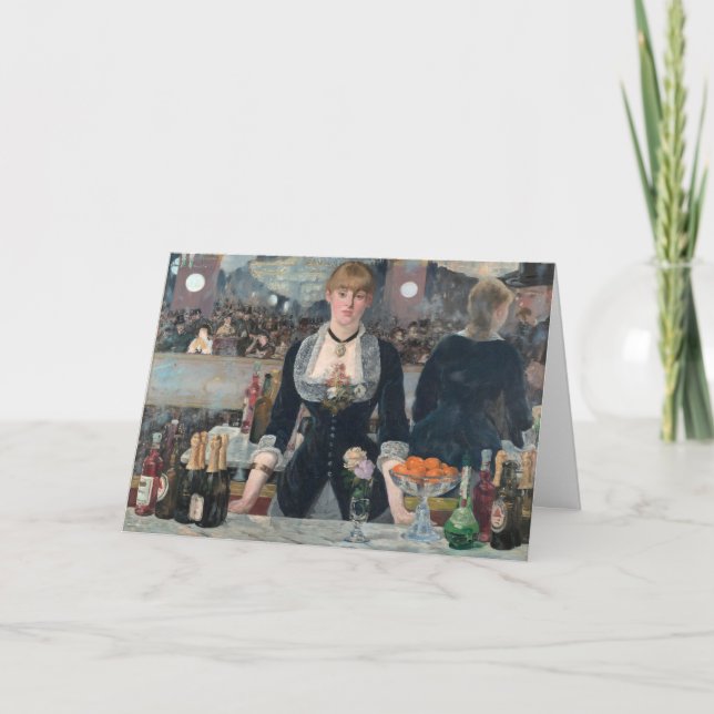 Bar Folies-Bergere Manet Impressionist Painting Card (Front)