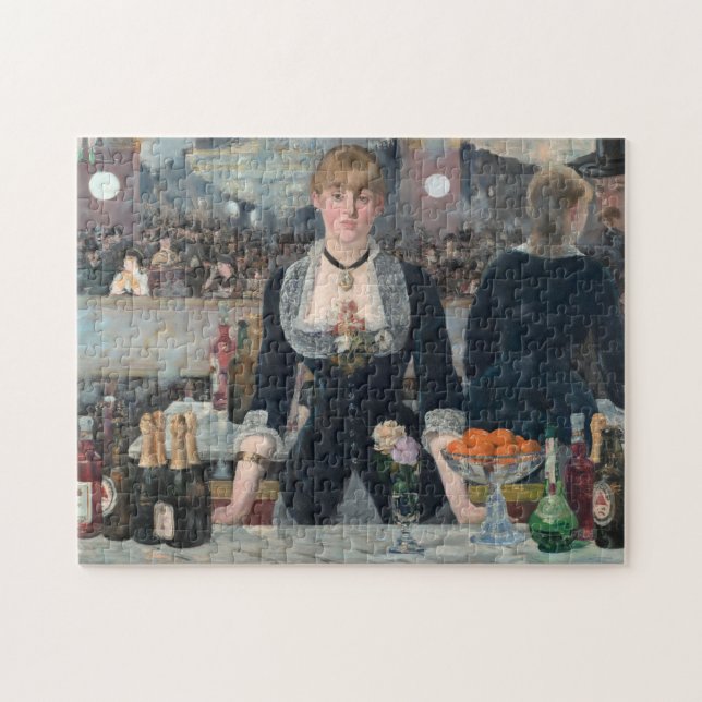 Bar Folies-Bergere Manet Impressionist Painting Jigsaw Puzzle (Horizontal)