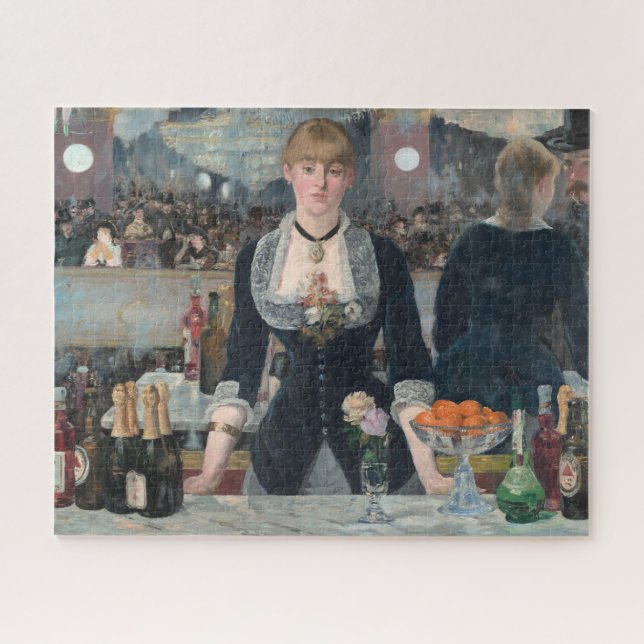 Bar Folies-Bergere Manet Impressionist Painting Jigsaw Puzzle (Horizontal)