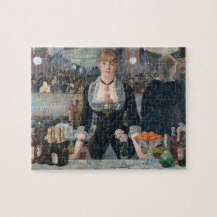 Bar Folies-Bergere Manet Impressionist Painting Jigsaw Puzzle