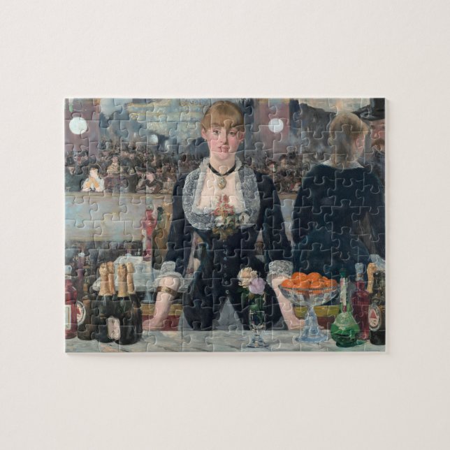 Bar Folies-Bergere Manet Impressionist Painting Jigsaw Puzzle (Horizontal)