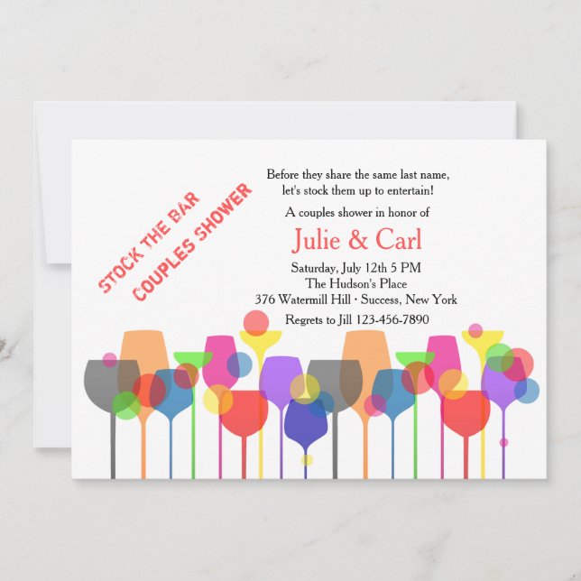 Bar Glasses Invitation (Front)