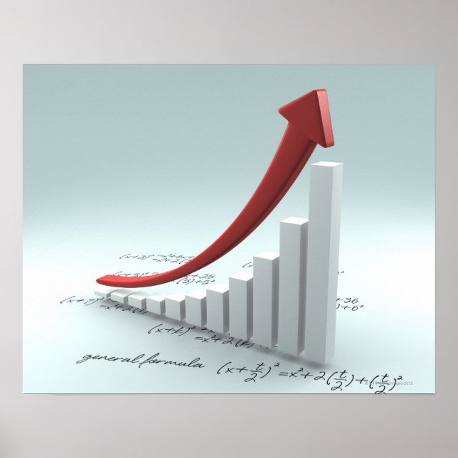 Bar graph and arrow with formula poster (Front)