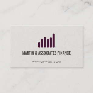 Bar Graph   Deep Red Business Card