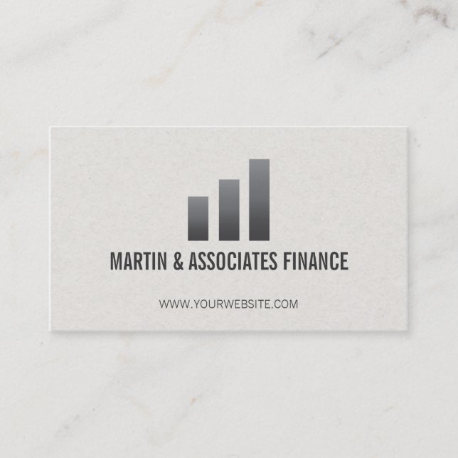 Bar Graph | Gradient Business Card (Front)