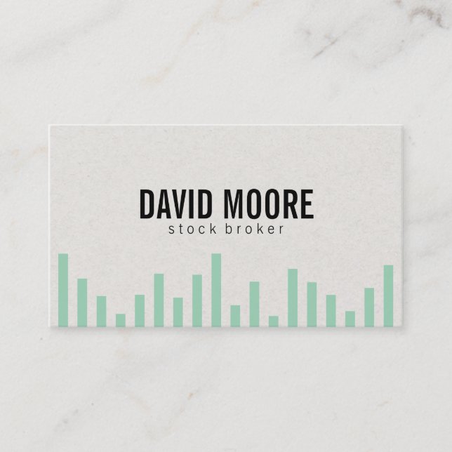 Bar Graph (green) Business Card (Front)