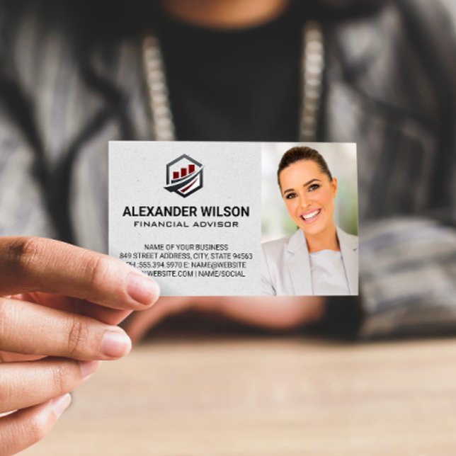 Bar Graph Logo | Financial Advisor Business Card (Creator Uploaded)