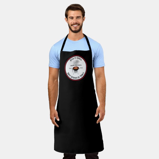 Bar & Grill Best Steaks In Town Bar & Grill  Apron (Worn)