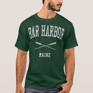 Bar Harbor Maine ME Vintage Nautical Sports Design T-Shirt