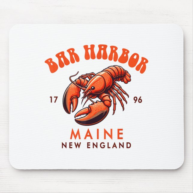 Bar Harbor Maine New England Travel Funny Bar Harb Mouse Mat (Front)
